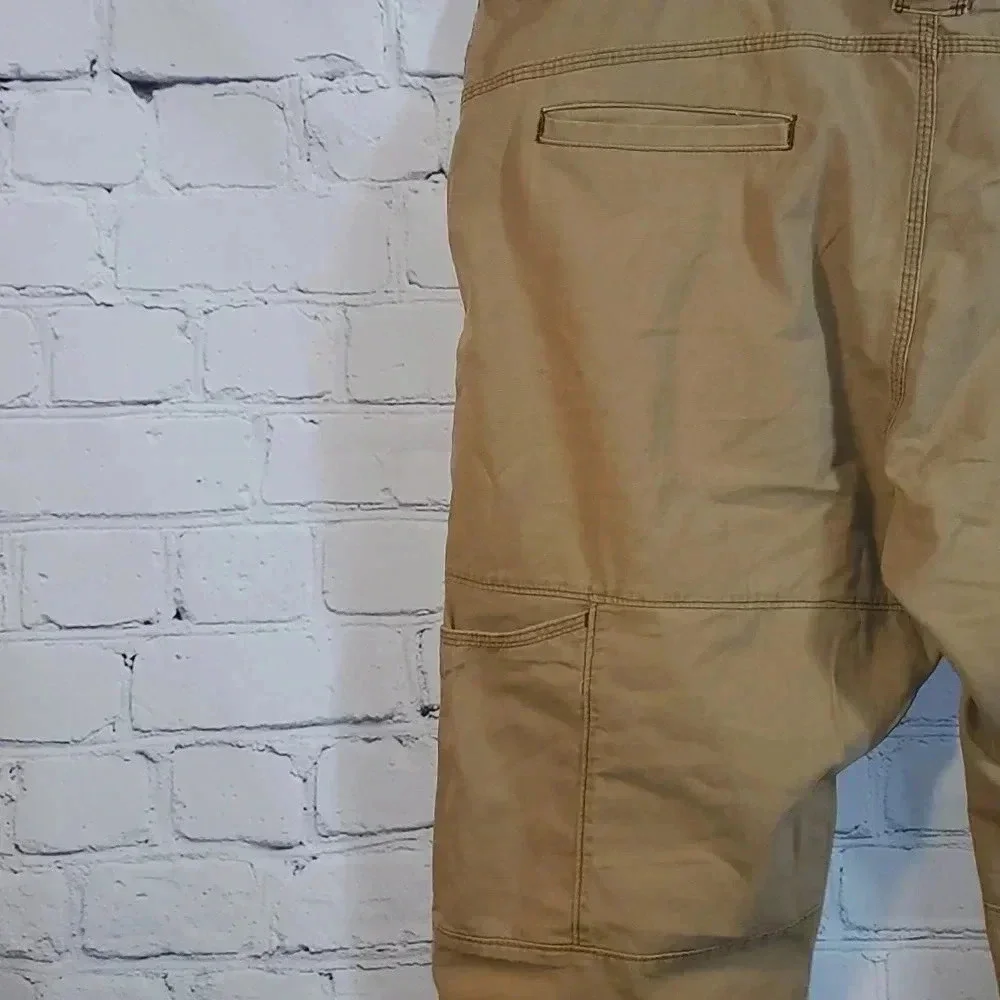 Wrangler Mens 44 x 30 Tan Hiking Pants Zipper Pocket Carpenter Stretch  NW855BE